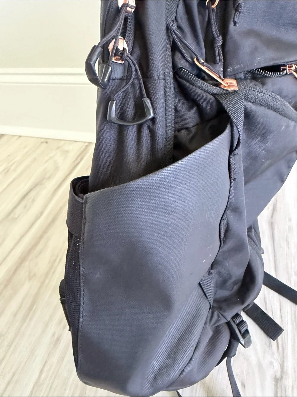 The North Face Black Backpack with Rose Gold Hardware